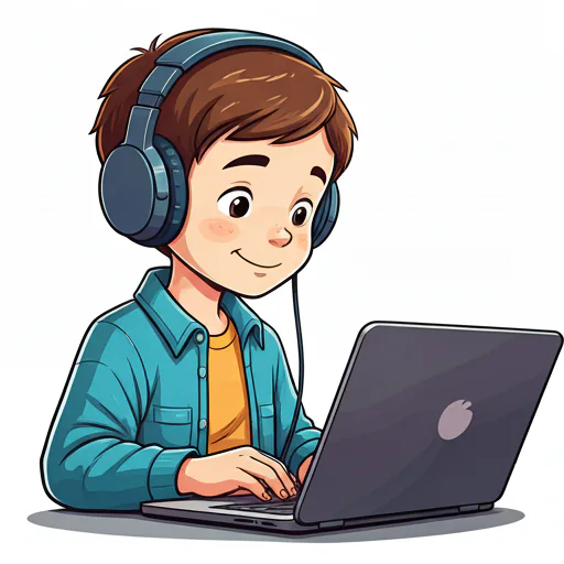 Child using Makey learning activities on a laptop