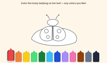 Makey interactive kindergarten activity - Ladybug Coloring played online