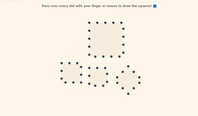 Shapes: Square online - trace it with a finger