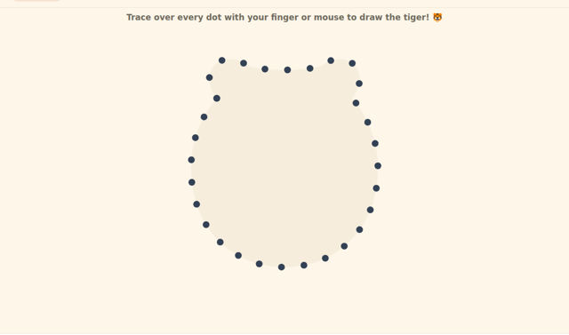 Tiger Tracing online - follow the path with a finger