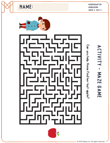 Mazes All Year - kindergarten worksheet preview